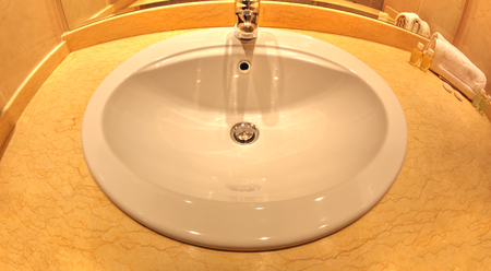 Wash sink in a bathroomの写真素材