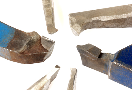 Lathe tools isolated on white