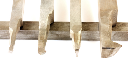 Lathe tools isolated on white