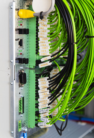 Relay protection device with terminals and wiresの写真素材