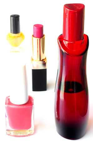 Cosmetics isolated on whiteの写真素材