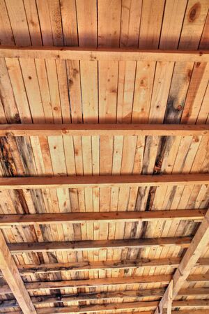Wooden roof closeupの写真素材