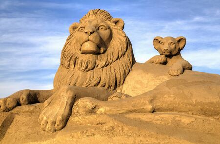 BURGAS, BULGARIA - OCTOBER 04: Sand sculpture in Burgas Sand Sculptures Festival on OCTOBER 04, 2015 in Burgas, Bulgariaのeditorial素材