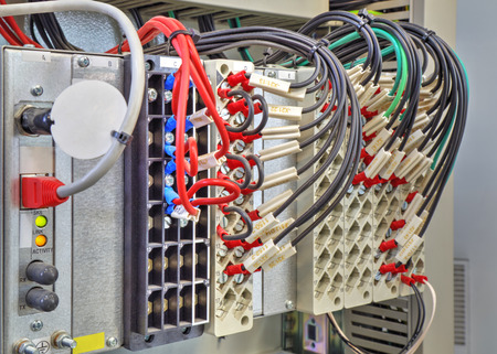 Control panel with electronic devices closeupの写真素材