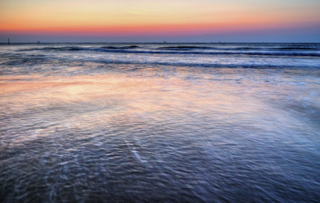 Beautiful sunrise over the seaの写真素材