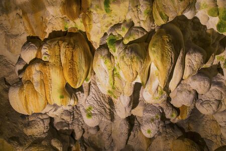 Beautiful rock formations inside the caveの写真素材