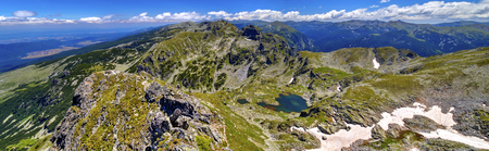 Beautiful landscape in the high mountainの写真素材