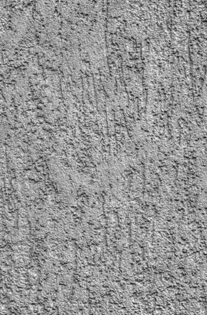 Decorative relief plaster on the wall in black and whiteの写真素材