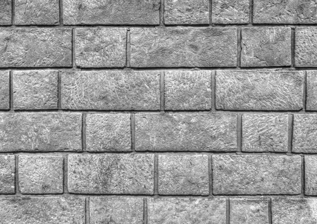 Stone wall background in black and whiteの写真素材