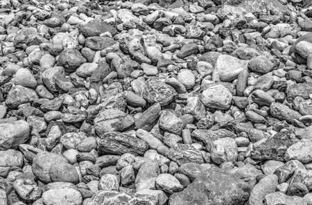 Stone background in black and whiteの写真素材