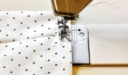 Modern sewing machine close up viewの写真素材