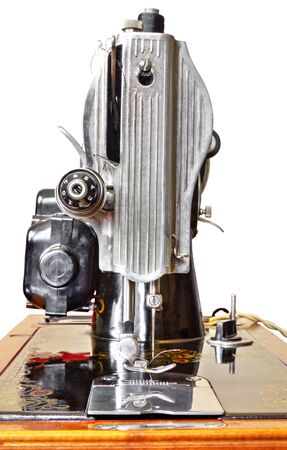 Vintage sewing machine close up viewの写真素材