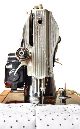 Vintage sewing machine close up viewの写真素材