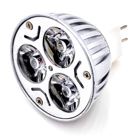 LED bulb isolated on white background close up viewの写真素材