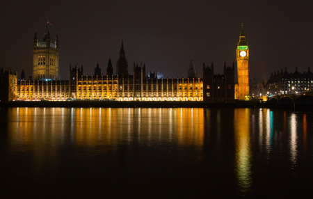 House of the Parliament and Elizabeth Tower known as Big Ben in London, England, UKの写真素材
