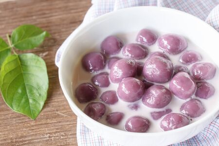 Dumplings in coconut cream, Bua Loi, Dessert of Thailandの写真素材
