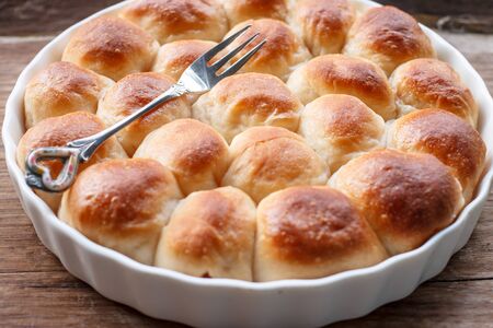 sweet bread serve on white plateの写真素材