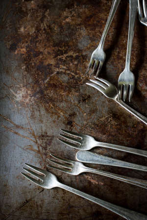 old fork still life imageの写真素材