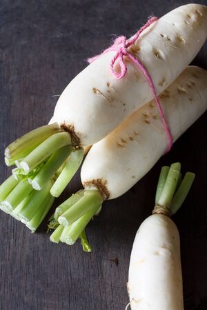 Daikon radishesの写真素材