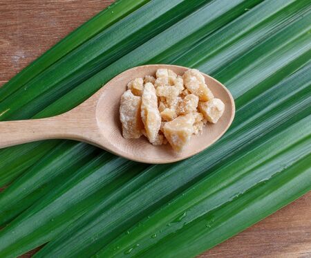 palm sugar, natural food ingredient. good for healthの写真素材