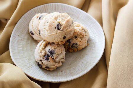 Homemade chocolate chip cookies.の写真素材