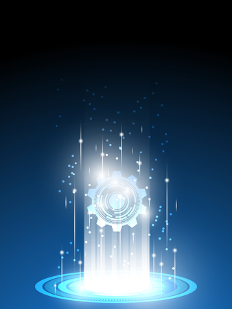 abstract background of technological innovation and technology concept.のイラスト素材