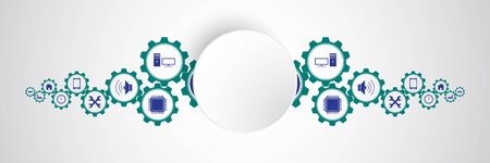 abstract background of technological innovation and technology concept.のイラスト素材