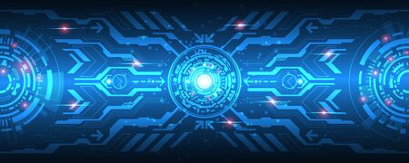 abstract background of technological innovation and technology concept.のイラスト素材