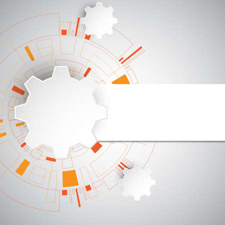 The background image shows the abstract concept of innovation and technology can be applied to your business.のイラスト素材
