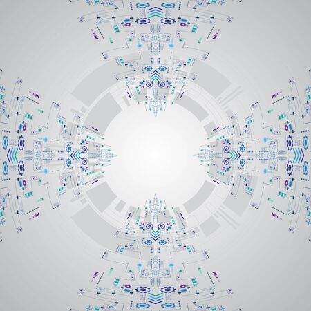 Vector abstract background shows the innovation of technology and technology concepts. Can be applied to your businesses.のイラスト素材