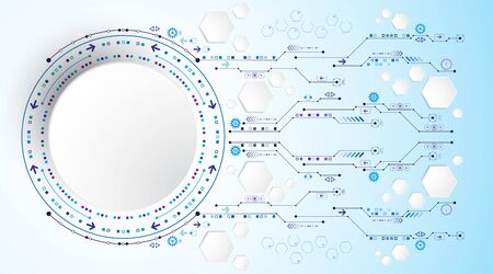 Vector abstract background shows the innovation of technology and technology concepts. Can be applied to your businesses.のイラスト素材