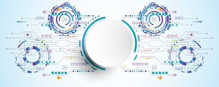 Vector abstract background shows the innovation of technology and technology concepts. Can be applied to your businesses.のイラスト素材