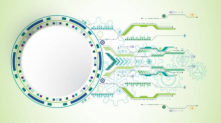 Vector abstract background shows the innovation of technology and technology concepts. Can be applied to your businesses.のイラスト素材