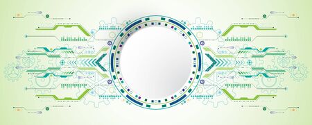 Vector abstract background shows the innovation of technology and technology concepts. Can be applied to your businesses.のイラスト素材