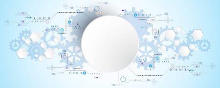 Vector abstract background shows the innovation of technology and technology concepts. Can be applied to your businesses.のイラスト素材