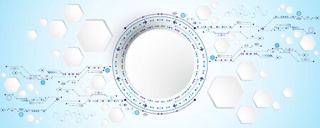 Vector abstract background shows the innovation of technology and technology concepts.のイラスト素材