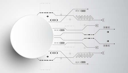 Vector abstract background shows the innovation of technology and technology concepts.のイラスト素材
