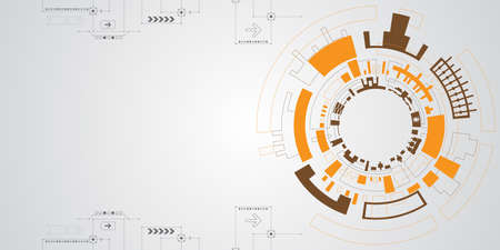 Vector abstract background shows the innovation of technology and technology concepts.のイラスト素材