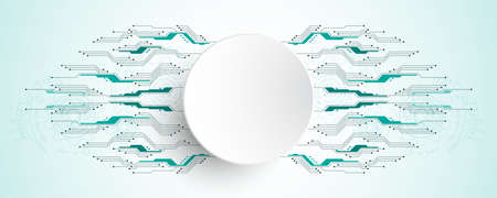 Vector abstract background shows the innovation of technology and technology concepts.のイラスト素材