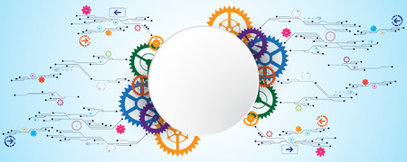 Vector abstract background shows the innovation of technology and technology concepts.のイラスト素材