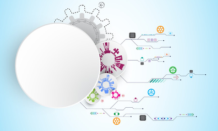 Vector abstract background shows the innovation of technology and technology concepts.のイラスト素材
