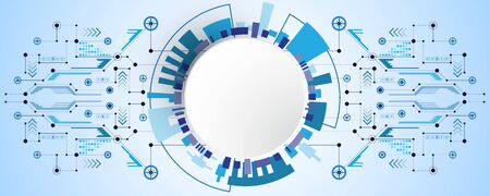 Vector abstract background shows the innovation of technology and technology concepts.のイラスト素材