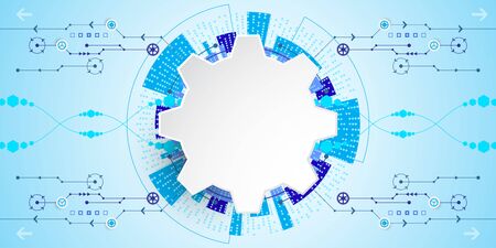 Vector abstract background shows the innovation of technology and technology concepts.のイラスト素材