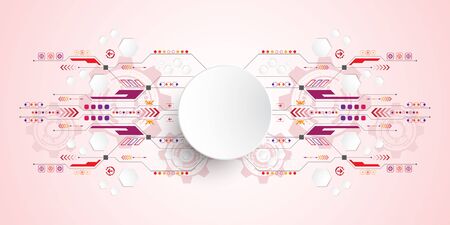 Vector abstract background shows the innovation of technology and technology concepts.のイラスト素材