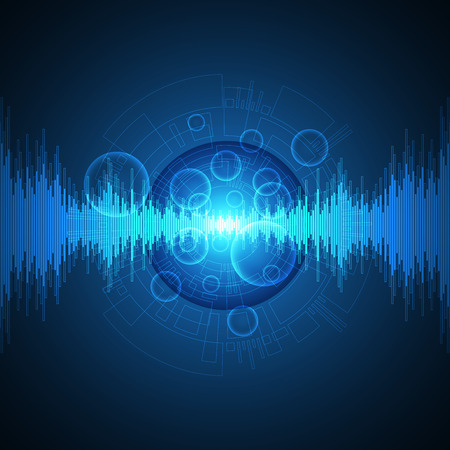 Vector abstract background shows the innovation of technology and technology concepts.のイラスト素材
