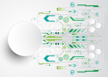 Vector abstract background shows the innovation of technology and technology concepts.のイラスト素材