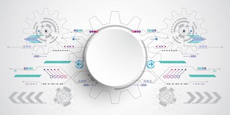 Vector abstract background shows the innovation of technology and technology concepts.のイラスト素材