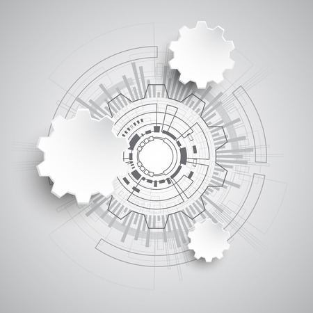 Abstract vector shows the innovation of technology and technology concepts.のイラスト素材