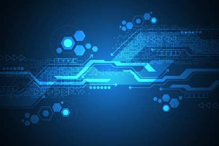 Vector abstract background shows the innovation of technology and technology concepts.のイラスト素材