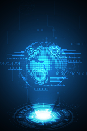 Vector abstract background technology digital world.のイラスト素材